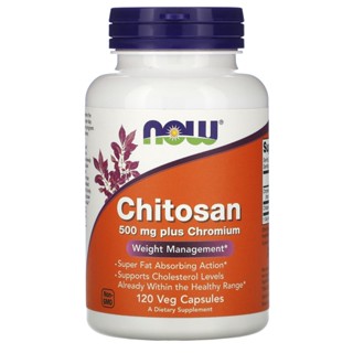 NOW Foods, Chitosan Plus Chromium, 500 mg, 120 Veg Capsules/240 Veg Capsules