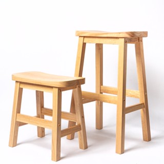 The Woods Tale เก้าอี้สตูล Bar stool ไม้ แท้ มี 2 ขนาด สูง 45 CM และ สูง 72 CM