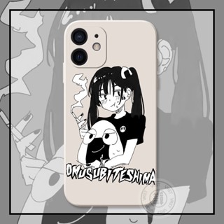 Rebellious girl เคสไอโฟน iPhone 8plus 13 11 12 pro max Xr Xs X max 14 pro phone case เคส 8พลัส 7plus 7 8 TPU cover นิ่ม