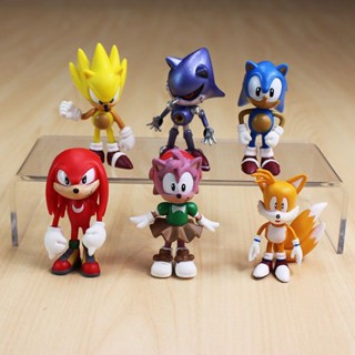 โมเดล Sonic ขนาด 4-8 Cm ชุดละจำนวน 6 ตัว ครบ Set ซื้อทีเดียวจบ วัสดุพลาสติกอย่างดี พร้อมส่งทันที