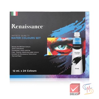 Renaissance สีนํ้า ชุดสีน้ำ 24x12 ml. จำนวน 1 กล่อง