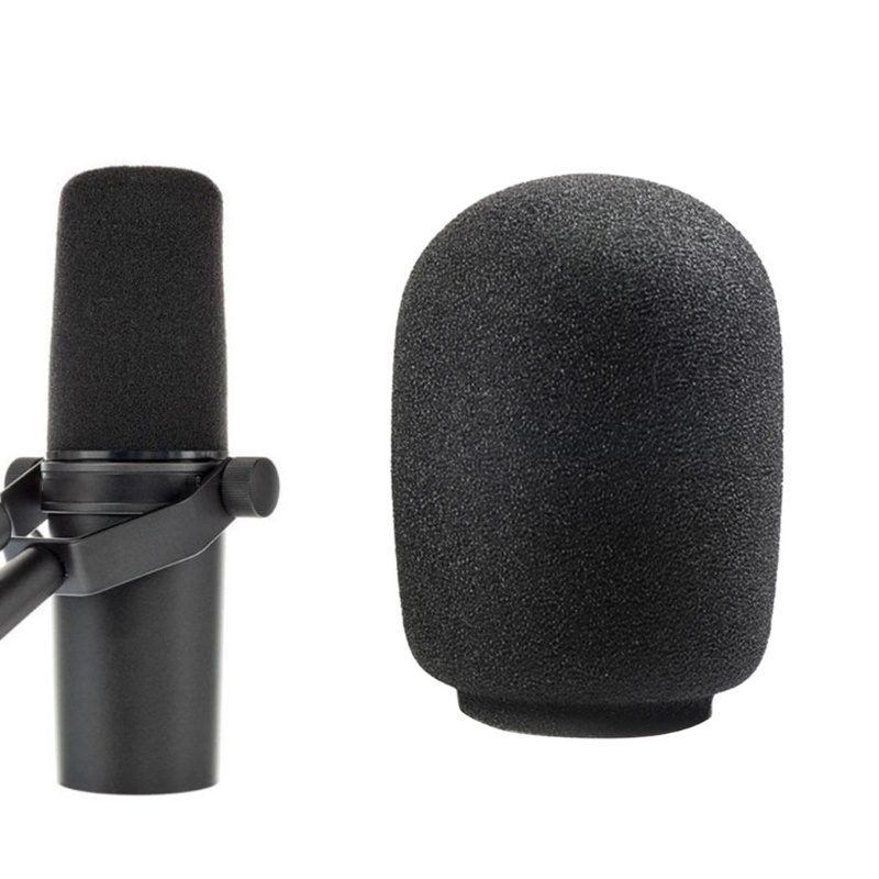 2 ชิ้นกรองกระจกไมโครโฟนสําหรับ Shure SM7B PGA27 SM27 Mic เปลี่ยนฟองน้ําสีดําโฟมเคล็ดลับ