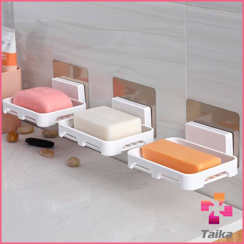 Taika ที่วางสบู่สแตนเลส ชั้นวางของ วางสบู่ ฟองน้ำ ไม่ต้องเจาะผนัง  soap dish