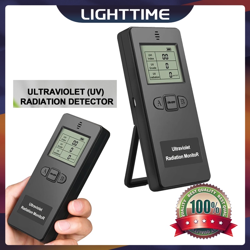 เครื่องตรวจจับรังสีอัลตราไวโอเลตแบบดิจิตอล UV UVI Meter Dosimeter เครื่องทดสอบเคาน์เตอร์พร้อมจอแสดงผ