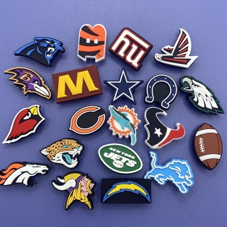 &lt;Wow&gt; จี้เข็มกลัด Crocs Jibbitz Charms NFL Series(คุณภาพสูง)