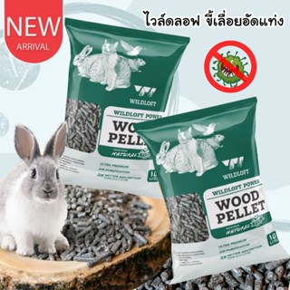 CatHoliday ไวล์ดลอฟ ขี้เลื่อยอัดแท่ง ขนาด 10 ลิตร  Wildloft Activated Charcoal ขี้เลื่อยอัดแท่งไม้สน ขี้เลื่อยชาร์โคล