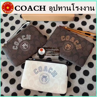 (จัดส่งฟรี) ของแท้ 100% COAC H กระเป๋าคลัตช์ กระเป๋าสตางค์ผู้หญิง กระเป๋าสตางค์มีซิป กระเป๋าโทรศัพท์และกุญแจ CB855