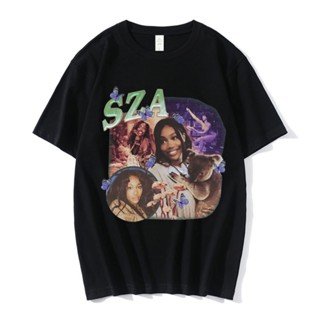 เสื้อผ้าผชเสื้อยืด พิมพ์ลายกราฟฟิค 90s Rapper SZA Good Days สไตล์ฮิปฮอป วินเทจ สําหรับผู้ชาย#39; s เสื้อยืดลําลอง ผ้าฝ้า