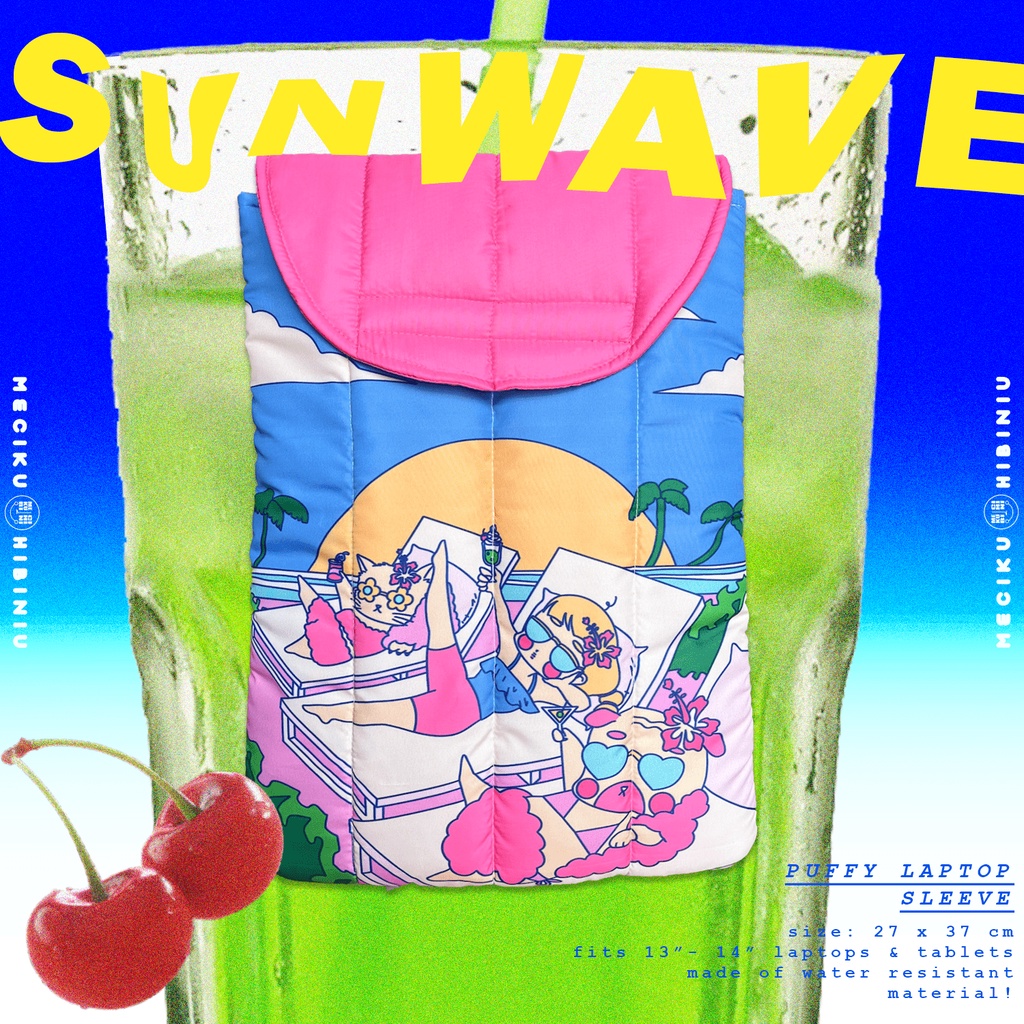 Sunwave Puffy Laptop Sleeve - ป้าฮิบินิว