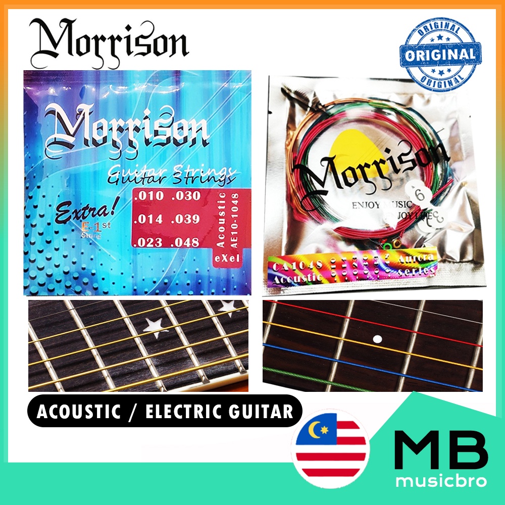 Morrison สายกีตาร์โปร่ง ไฟฟ้า คลาสสิก หลากสี สําหรับกีตาร์อะคูสติก กีตาร์ Tali Akustik