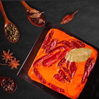 ซุปก้อนหม่าล่าหม้อไฟสำเร็จรูป 易池麻辣火锅底料 ซุปก้อนหม่าล่าสูตรเข้มข้น ขนาด500g