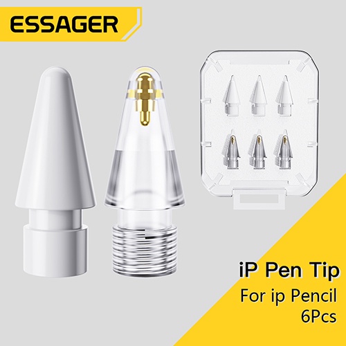 Essager ปลายดินสอแอปเปิ้ล เข้ากันได้กับอุปกรณ์รุ่น apple pencil 1/2 และรองรับปากกาตัวเก็บประจุไร้สาย