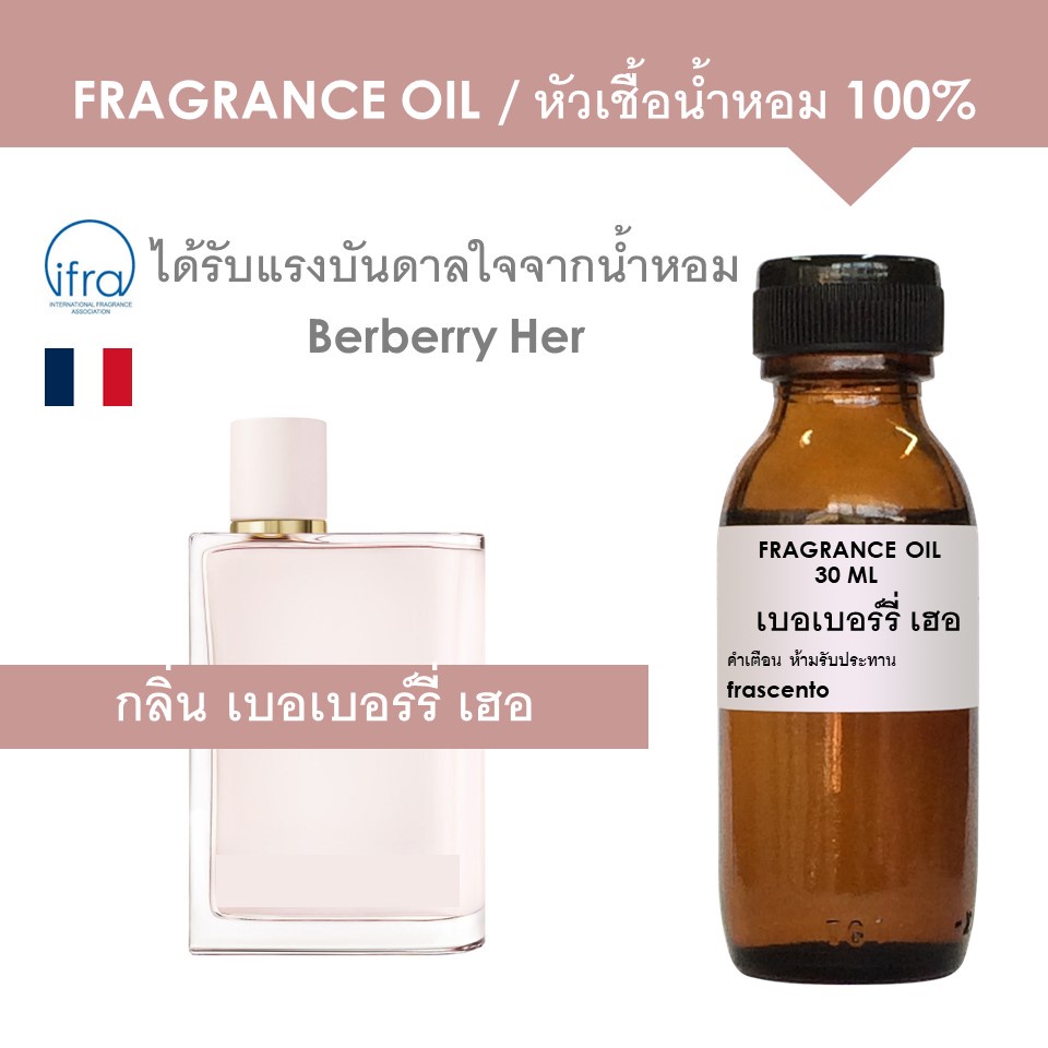 FRAGRANCE OIL หัวเชื้อน้ำหอม กลิ่น เบอเบอร์รี่ เฮอ / Berberry Her พรีเมี่ยม ติดทนนาน (ไม่มีส่วนผสมแอ