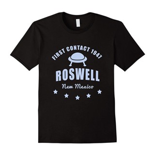 เสื้อยืดคอกลม ผ้าฝ้าย พิมพ์ลาย Roswell Ufo Incident สําหรับผู้ชาย