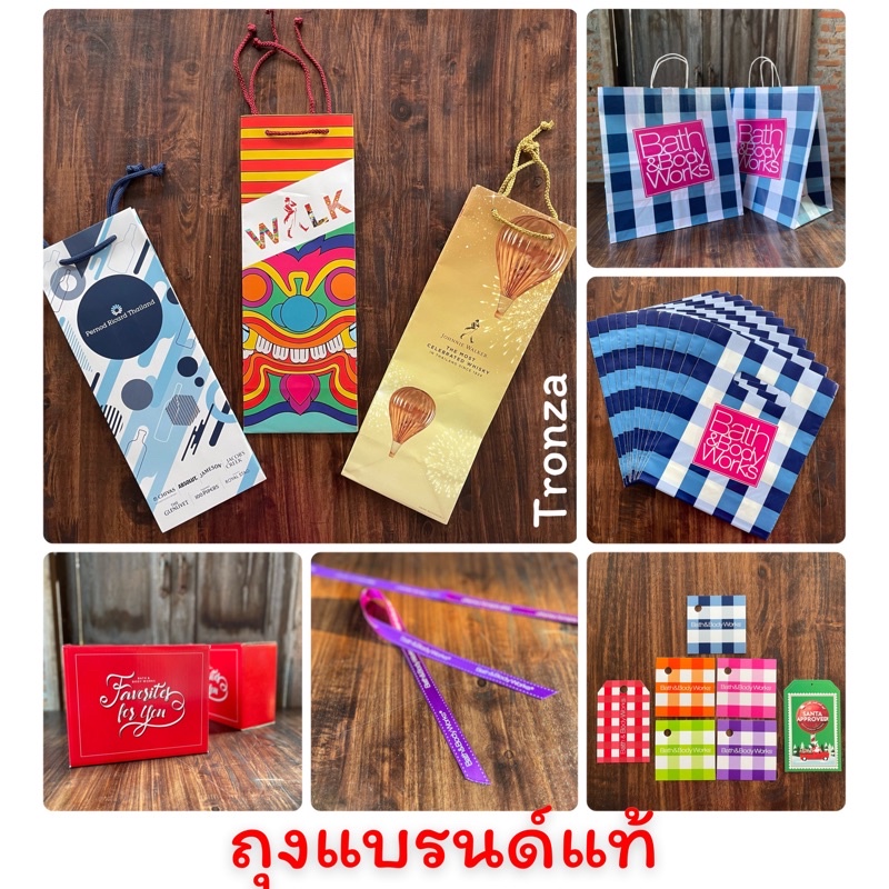 ถุงกระดาษ bath and body works /กล่องของขวัญ/โบว์ ถุง Bath and Body Works