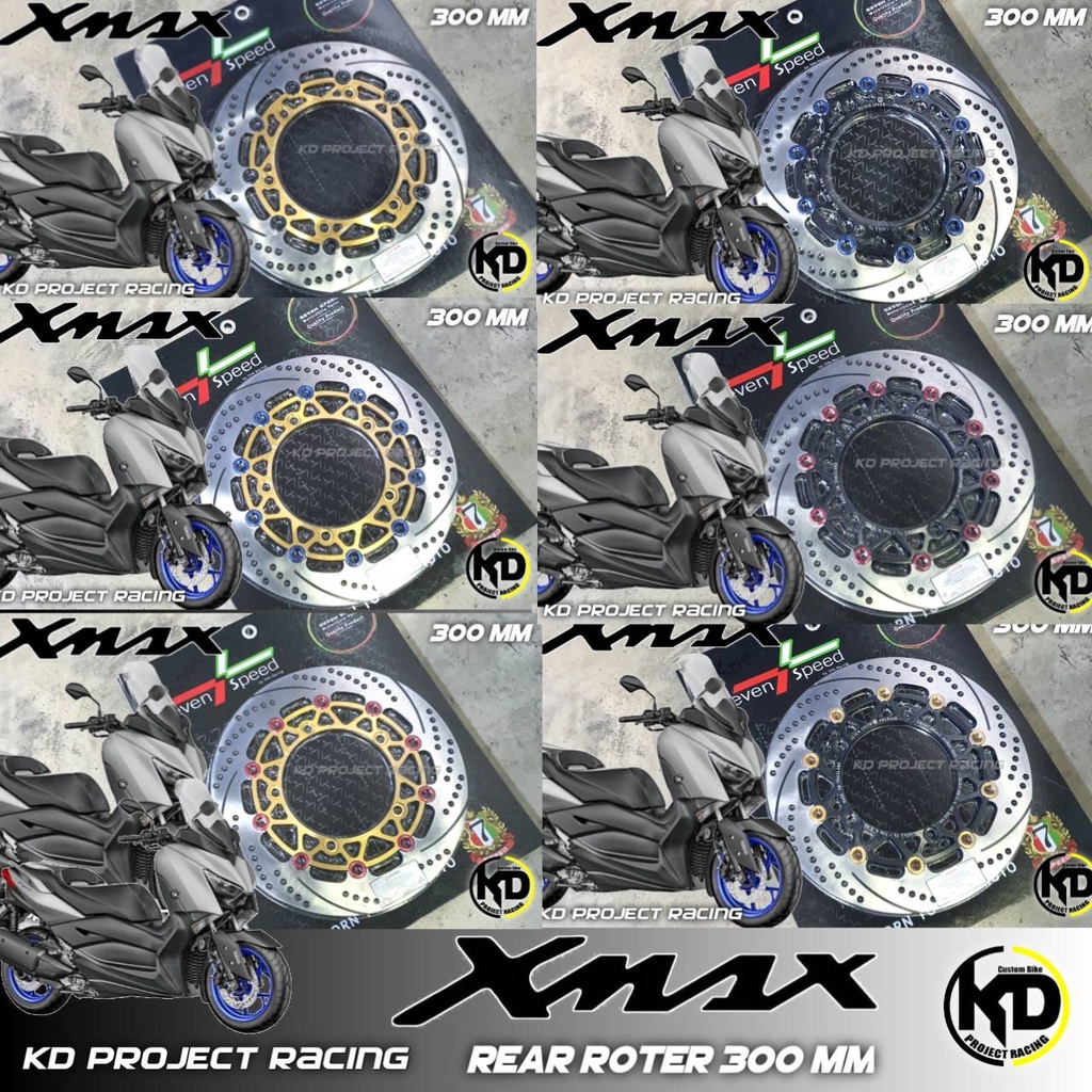 จานดิสเบรคหน้า Sevenspees V3 Xmax 300 2017-2023 มี 6 สี  ขนาด300mm หนา4.5mm
