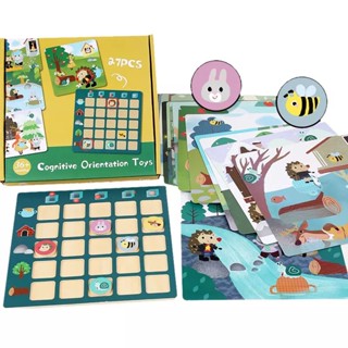 🏅Kids learning🏅Cognitive Orientation Toys เกมส์Coding มี 20 โจทย์ เรียนรู้ตำแหน่ง ของเล่นฝึกคิด ของเล่นฝึกสมอง