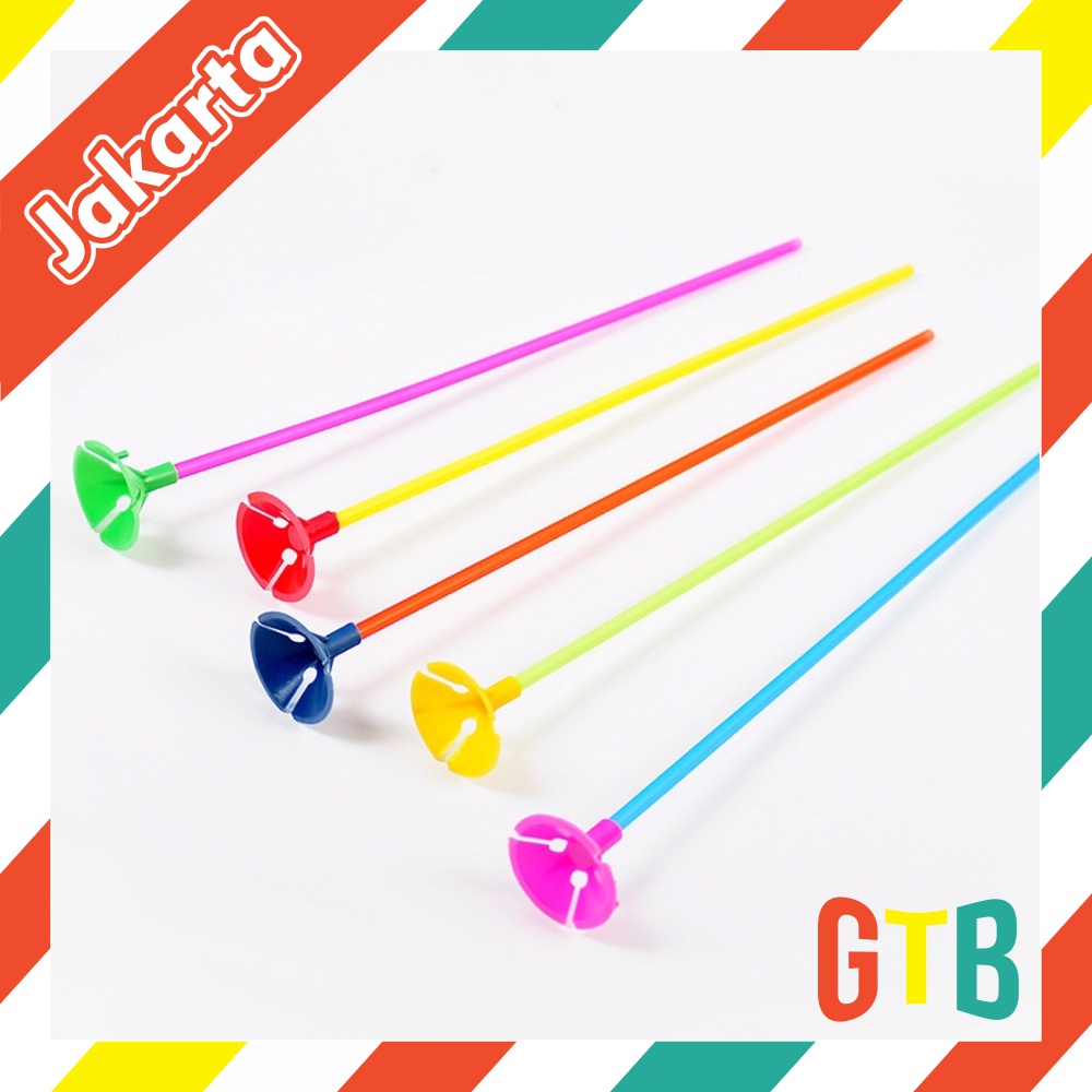 GTB Balloon Sticks / ด้ามจับลูกโป่ง / ด้ามจับลูกโป่ง (1 ชิ้น) ลูกโป่งตัวอักษร ลูกโป่งยาง ลูกโป่งวันเ
