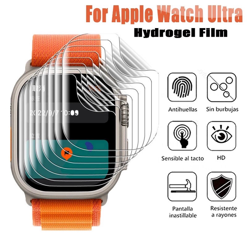 Hd ฟิล์มไฮโดรเจลใส ป้องกันรอยขีดข่วน 9D แบบโค้ง สําหรับ Apple Watch Ultra