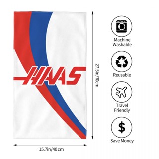 Uralkali Haas F1 Team-VF-22 ผ้าขนหนู ทรงสี่เหลี่ยม ขนาด 70x40 ซม. สําหรับเล่นกีฬา โยคะ ฟิตเนส วิ่ง กลางแจ้ง