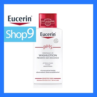 Eucerin pH5 Skin Protection Wash Lotion 200 ml. หมดอายุ 2024 ยูเซอริน พีเอช5 สกิน โพรเทคชั่น วอช โลชั่น 200 มล.