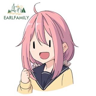 Earlfamily สติกเกอร์ ลายการ์ตูนอนิเมะ Yuru Camp กันน้ํา 13 ซม. x 9 ซม. สําหรับตกแต่งรถยนต์ แล็ปท็อป DIY