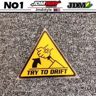 สติกเกอร์ไวนิล ลาย Janpan Drift JDM สีสะท้อนแสง สําหรับติดตกแต่งกระจกรถยนต์