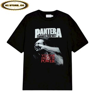 เสื้อยืด พิมพ์ลายวง BAND PANTERA VINTAGE Black UNISEX สําหรับผู้ชาย และผู้หญิง