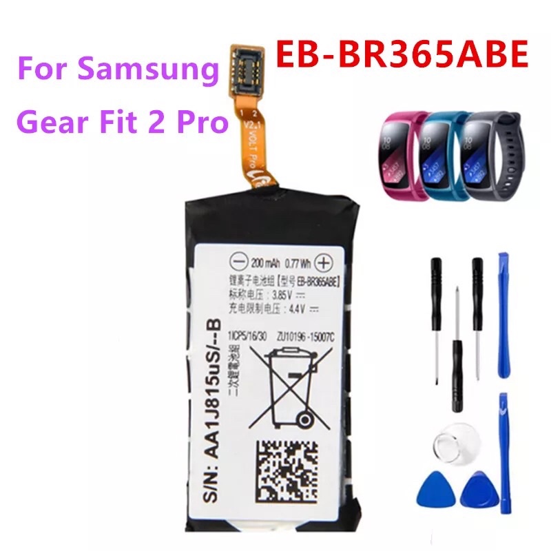EB-BR365ABE สำหรับ Samsung แบตเตอรี่ทดแทนสำหรับ Samsung Gear Fit 2 Pro SM-R365 R365แท้แบตเตอรี่200MA