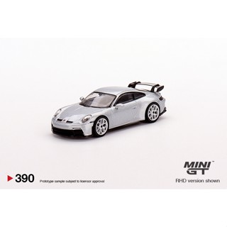 MINI GT 1/64 No.390 Porsche 911 (992) GT3 GT Silver Metallic RHD MGT00390-R