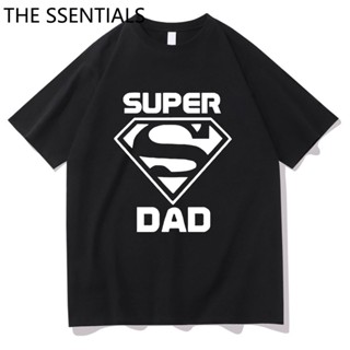 Tee ผลิตภัณฑ์ใหม่👕เสื้อยืดลําลอง แขนสั้น พิมพ์ลายตัวอักษร Dad PAPA เหมาะกับวันพ่อ สําหรับผู้ชาย