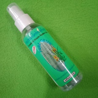 สเปรย์ตะไคร้หอมกันยุง PURE GREEN ขนาด 120 มล. สีเขียว สเปรย์ฉีดกันยุง Citronella Mosquito Repellent Spray 120 cc