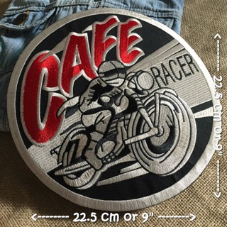 Cafe Racer นักแข่งรถ ตัวรีดติดเสื้อ อาร์มรีด อาร์มปัก ตกแต่งเสื้อผ้า หมวก กระเป๋า แจ๊คเก็ตยีนส์ Embroidered Iron on P...