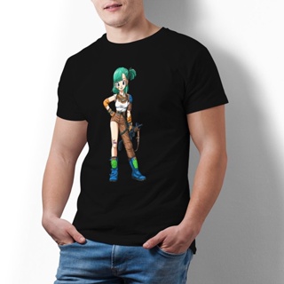 เสื้อยืดผู้ชาย Bandai ดราก้อนบอล Bulma ทหารเสื้อยืดอะนิเมะผ้าฝ้ายบุรุษเสื้อยืดบิ๊กกราฟิก Tshirt น่ารัก