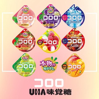 เยลลี่ เยลลี่UHA เยลลี่ผลไม้ ทำจากน้ำผลไม้แท้ 100% UHA GUMMY FRUIT JUICE CORORO OMAMI kORORO ขนาด52กรัม รสสตอเบอร์รี่