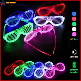 แว่นตาชัตเตอร์ ไฟ LED แบบกระพริบ แว่นตาเรืองแสง แว่นตามีไฟ แว่นตาปาร์ตี้ Luminous glasses