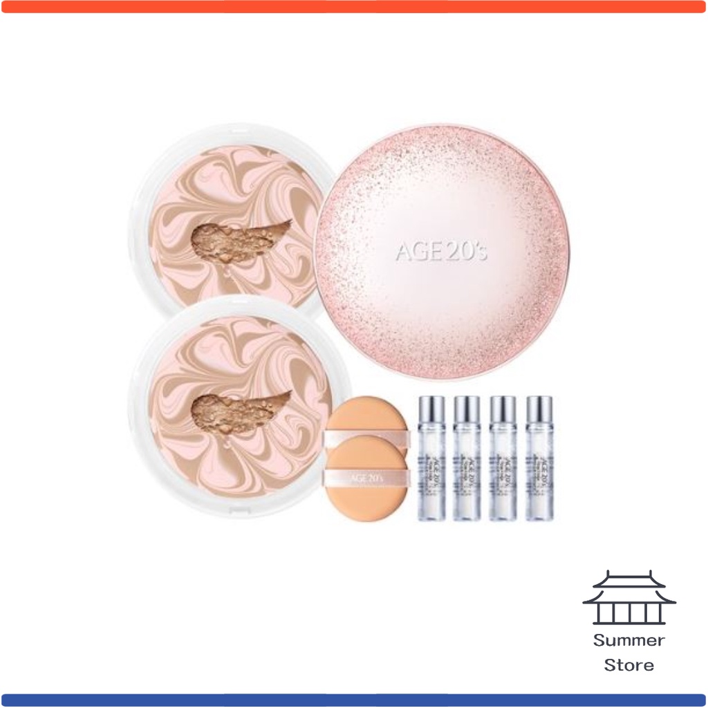 *AGE 20's* Sparkle Pact 1p + reill 12.5g x2p + Ampoule 10 มล. x4p