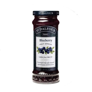 แยมเนื้อบลูเบอร์รี่ผสมน้ำองุ่นเข้มข้น  เซนต์ดาลฟูร์ ST DALFOUR  real blueberry jam 284 g