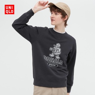 Uniqllo เสื้อกันหนาว แขนยาว ลายดิสนีย์ สําหรับผู้ชาย ผู้หญิง ()