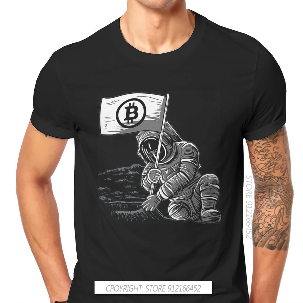 Crypto Cryptocurrency Bitcoin BTC Miner Tshirt Classic Graphic Mens Streetwear Tops xs-3xl o-คอ t เส