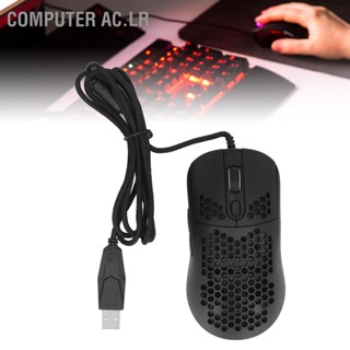 เมาส์เกมมิ่งมีสาย Ac.Lr Rgb 8000DPI 7 ปุ่มกด ตั้งโปรแกรมได้ ดีไซน์กลวง สีดํา Usb