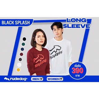 Rudedog เสื้อแขนยาว ผู้ชายและผู้หญิง รุ่น Black Splash🔰🔰