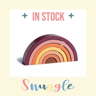 [ร้านไทย ส่งของไว] Wooden rainbow stacking blocks - บล็อกไม้ตัวต่อเรนโบว์🌈