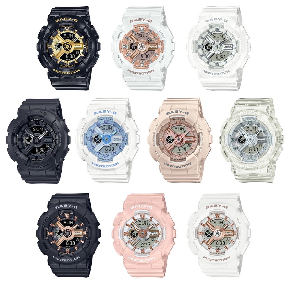 Casio Baby-G นาฬิกาข้อมือผู้หญิง รุ่น BA-110 (BA-110X,BA-110XBC,BA-110XBE,BA-110XCP,BA-110XCR,BA-110