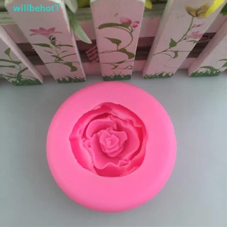 [WillbehotT] 3D Flower Rose shape ซิลิโคนสบู่ฟองดองแม่พิมพ์เค้ก Cupcake Baking Tool [ใหม่]