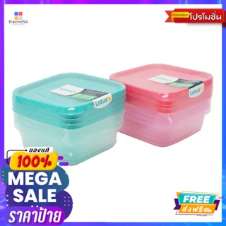 โลตัส กล่องอาหารคละสี 575มล.แพค4#469-1-4LOTUSS FOOD CONTAINER 575ML P4 #469-1-4