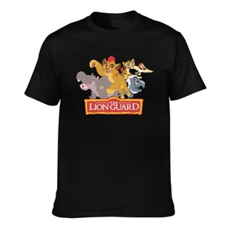 เสื้อยืด ผ้าฝ้าย พิมพ์ลาย The Lion King Guard Simba แฟชั่นฤดูร้อน สําหรับผู้ชาย