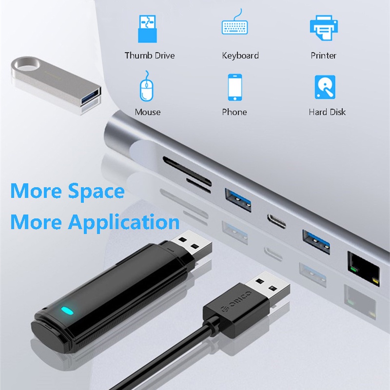 อะแดปเตอร์ฮับ USB C เป็น HDMI VGA USB PD LAN RJ45 แจ็ค 3.5 มม. SD TF Type C สําหรับแล็ปท็อป PC #8