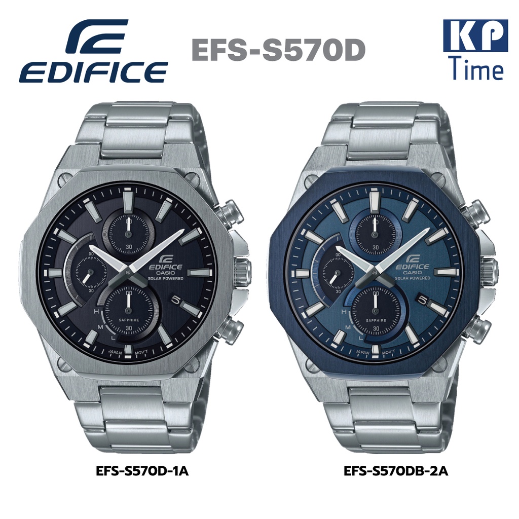 Casio Edifice Solar Sapphire นาฬิกาข้อมือผู้ชาย รุ่น EFS-S570D ของแท้ประกันศูนย์ CMG