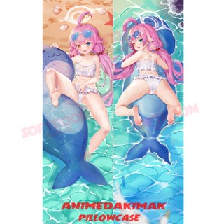 Takanashi Hoshino Blue Archive Dakimakura ปลอกหมอนอิงโซฟา แบบนิ่ม ลายอนิเมะญี่ปุ่น Otaku ขนาด 50x150 ซม. DK3302